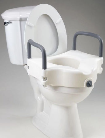 Homecraft - Raised Toilet Seat with Arms homecraft 4-1/2 Inch Height White 300 lbs. Weight Capacity - 081610831