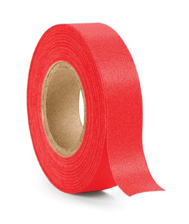 UAL - Blank Instrument Tape Colored Identification Tape Red Flexible Paper 1/2 X 500 Inch - ULTP512-5