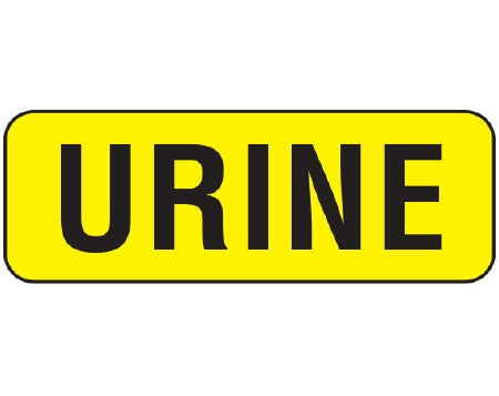 Shamrock Scientific Shamrock Pre-Printed Label Laboratory Use URINE Yellow 3/4 X 2 Inch - UPCR-5010