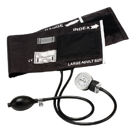 Prestige Medical Prestige Medical Aneroid Sphygmomanometer Pocket Style Hand Held 2-Tube Large Adult Size Arm - 82-BLK