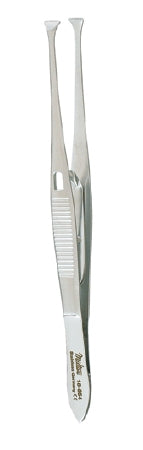 Miltex - Tissue Forceps Graefe 4-3/8 Inch Length OR Grade German Stainless Steel NonSterile NonLocking Thumb Handle Straight 4.5 mm Wide Jaws with Fine Teeth and Catch - 18-854