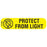 Pharmex - Pre-Printed Label Advisory Label Yellow Paper Protect From Light / Symbol Black Safety and Instructional 3/8 X 1-9/16 Inch - 1-684