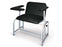Hausmann Industries Blood Drawing Chair Flip-Up Padded "L-Shaped" Arm Black - 2198