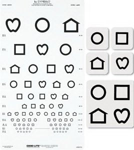 Good-Lite LEA SYMBOLS Proportional Distance Eye Chart Lea Symbols 20 Foot Pediatric - 800723