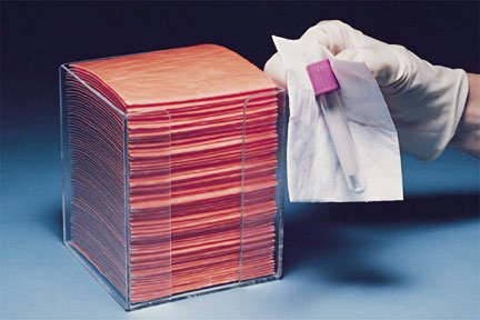 BloodBloc - Biohazard Wipe Standard Absorbency White / Orange NonSterile Cellulose / Polyethylene 8 X 9 Inch Disposable - 0667015