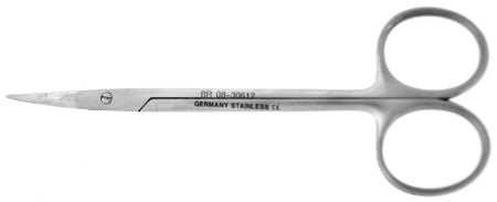 BR Surgical - Undermining Scissors 4-1/2 Inch Length Surgical Grade Stainless Steel NonSterile Finger Ring Handle Curved Sharp Tip / Sharp Tip - BR08-30612