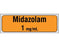 Shamrock - Drug Label Anesthesia Label Midazolam / 1 mg / mL Orange 1/2 X 1 Inch - SA-217-PRE