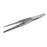 Market Lab - Tweezers 5 Inch Length Stainless Steel NonSterile NonLocking Thumb Handle Straight Blunt Serrated Tips - 6037
