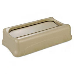 Saalfeld Redistribution Slim Jim Trash Can Lid 5 X 11-1/2 X 20-1/2 Inch, Beige, Plastic, Rectangular, Swing - FG267360BEIG