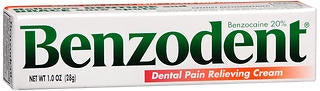 Chattem Benzodent Denture Pain Releif Cream 1 oz. Tube - 4116700534