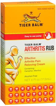 Prince of Peace Enterprises Tiger Balm Arthritis Rub Topical Pain Relief 11% - 11% Strength Camphor / Menthol Cream 4 oz. - 62003042204