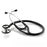 Adscope - Cardiology Stethoscope Black 1-Tube 19 Inch Tube Double-Sided Chestpiece - 602BK