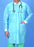 Busse Hospital Disposables Lab Coat Blue Small / MEdium Long Sleeves Knee Length - 224