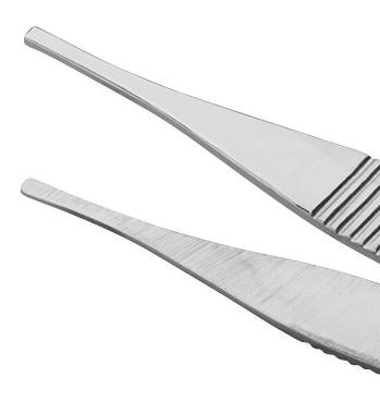 Centurion - Dressing Forceps Adson 4-3/4 Inch Length Floor Grade Stainless Steel Sterile NonLocking Thumb Handle Straight Smooth Tips - Medline - 67925