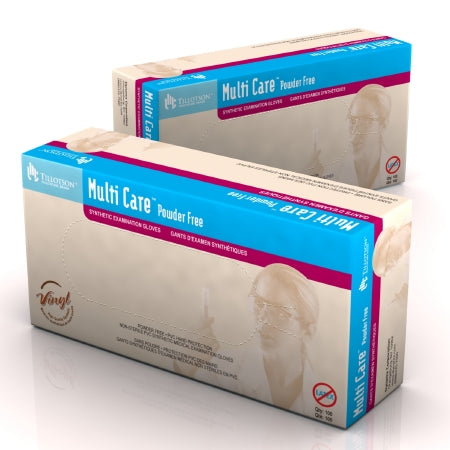 Dynarex Multicare Exam Glove Small NonSterile Vinyl Standard Cuff Length Smooth Ivory Not Chemo Approved - 6812