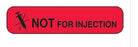 HCL - Pre-Printed Label Anesthesia Label Red - 2047