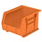 Health Care Logistics HCL Super Tough Storage Bin Orange Industrial Grade Polymers 7 X 8-1/4 X 10-3/4 Inch - 1413A