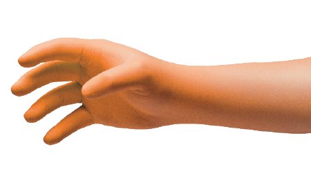 NitriDerm EP Orange - Exam Glove 3X-Large NonSterile Nitrile Extended Cuff Length Fully Textured Orange Chemo Tested - 189450