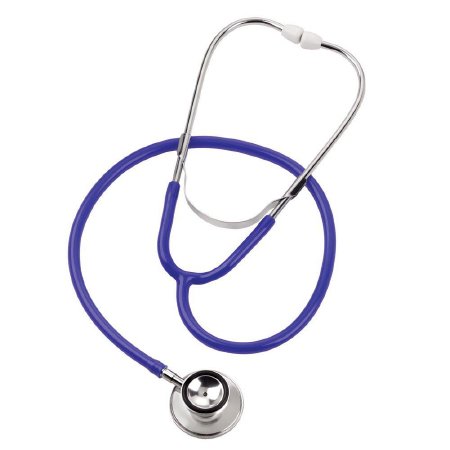Mabis Healthcare Mabis Classic Stethoscope Blue 1-Tube 22 Inch Tube Double Sided Chestpiece - 10-426-010