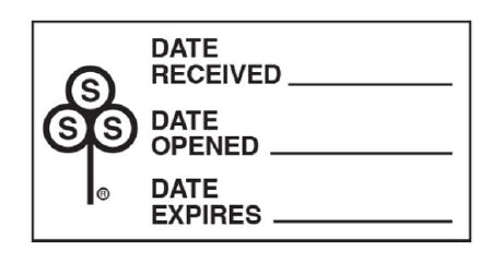 Shamrock Scientific Pre-Printed / Write On Label Communication Fill In Date Received Date Opened Date Expires White 3/4 X 1-1/2 Inch - REA-3