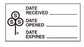 Shamrock Scientific - Pre-Printed / Write On Label Advisory Label White Paper Date Received Date Opened Date Expires Black Quality Control Label 3/4 X 1-1/2 Inch - REA-3