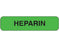 Shamrock - Pre-Printed Label Anesthesia Label Green Heparin Black Medication Name 5/16 X 1-1/4 Inch - UPCR-1065