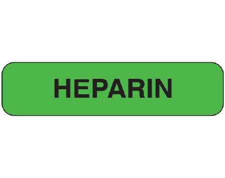 Shamrock Scientific Shamrock Pre-Printed Label Anesthesia Label HEPARIN Green 5/16 X 1-1/4 Inch - UPCR-1065