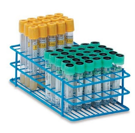 Market Lab Inc Test Tube Rack 72 Place 3 mL - 7 mL Tube Size Blue 2-1/2 X 4 X 8 Inch - 7213