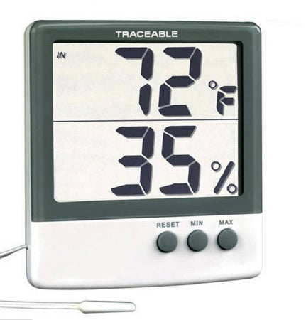 Market Lab Inc Traceable Digital Thermometer Fahrenheit / Celsius -58° to 158°F (-50° to 70°C) Bottle Probe Multiple Mounting Options Battery Operated - 4011