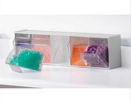 Market Lab Inc MarketLab Storage Bin Unit White Polystyrene 1-3/4 X 3-1/8 X 23-1/2 Inch - 9596