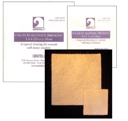 Gentell Gentell Calcium Alginate Dressing 2 X 2 Inch Square Calcium Alginate Sterile - GEN-13200C