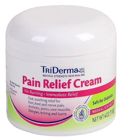 Genuine Virgin Aloe Corp dba Triderma TriDerma MD Topical Pain Relief 4% - 1.25% Strength Lidocaine / Menthol Cream 4 oz. - 73041