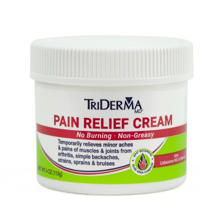 TriDerma MD - Topical Pain Relief 4% - 1.25% Strength Lidocaine / Menthol Cream 4 oz. - 73041