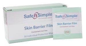 Safe N Simple Skin Barrier Wipe  43% / 20% Strength Isopropyl Alcohol / Butyl Ester Of Pvm/Ma Copolymer Individual Packet Nonsterile - SNS81851