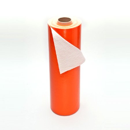 Fisher Scientific Bio-Screen Biohazard Roll Standard Absorbency White / Orange NonSterile Cellulose / Polyethylene 16 Inch X 100 Foot Disposable - 1441252B