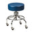 Clinton Industries Chrome Series Base Stool Backless Spin Lift Height Adjustment 4 Casters Navy - 2102