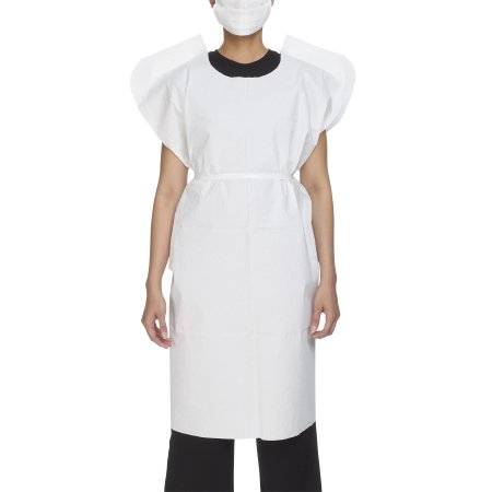 McKesson - Patient Exam Gown One Size Fits Most White Disposable - 18-104