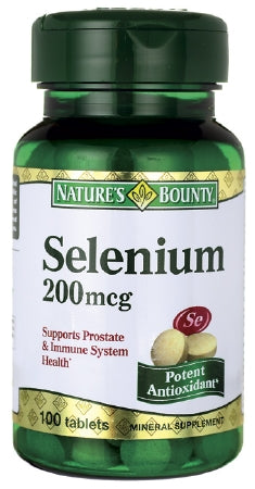 US Nutrition Nature's Bounty Mineral Supplement Selenium 200 mcg Strength Tablet 100 per Bottle - 74312003201