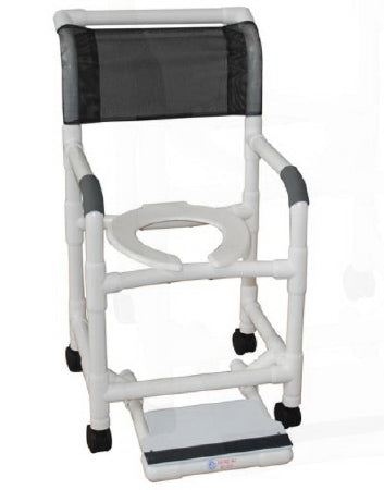 MJM International - Shower Chair Push Handle PVC Frame Mesh Back - 118-3-SF