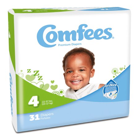 Comfees - Unisex Baby Diaper Size 4 Disposable Moderate Absorbency - 41540
