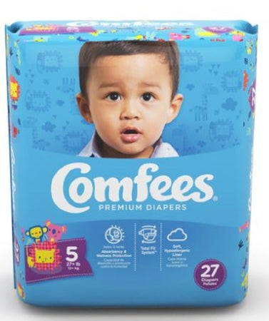 Attends Healthcare Products Comfees Baby Diaper Tab Closure Size 5 Disposable Moderate Absorbency - 41541
