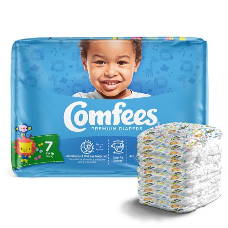 Comfees - Unisex Baby Diaper Size 7 Disposable Moderate Absorbency - CMF-7