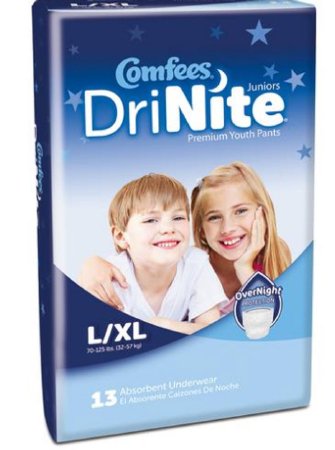 Attends Healthcare Products Comfees DriNite Juniors Youth Absorbent Underwear Pull On Large / X-Large Disposable Heavy Absorbency - CMF-YL
