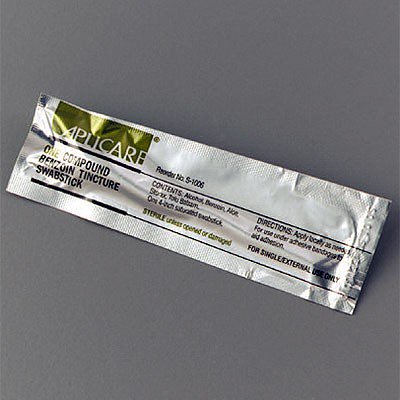 Sklar Aplicare Impregnated Swabstick 1 Pack Individual Packet Ethyl Alcohol / Benzoin - 96-7624