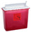 ABM North America AP Line Biohazard Waste Container 12 L X 4-1/2 W X 10-4/5 H Inch 5.4 Quart Red Base / White Lid Horizontal Entry Lid - FGAP5Q4RC001