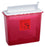 ABM North America AP Line Biohazard Waste Container 13 L X 17-3/10 W X 20-4/5 H Inch 12 Gallon Red Base / White Lid Vertical Entry Mono (Flat) Lid - FGAP50MRC001