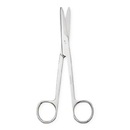 Centurion - Dissecting Scissors Mayo 6-3/4 Inch Length Floor Grade Stainless Steel Sterile Finger Ring Handle Straight Blunt Tip / Blunt Tip - Medline - 66350