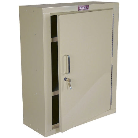 Harloff Narcotic Cabinet Wall Mount Heavy-Duty 20 Gauge Steel One Fixed Shelf and One Adjustable and Removable Shelf Single Lock - 2731