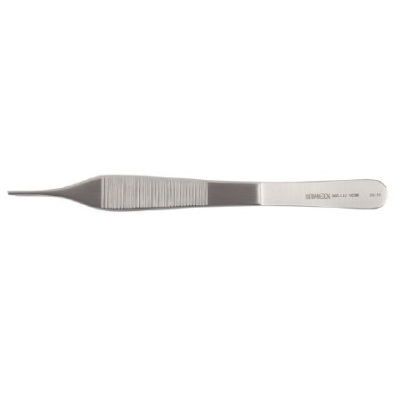 Marina Medical - Tissue Forceps Adson 4-3/4 Inch Length Surgical Grade Stainless Steel NonSterile NonLocking Thumb Handle Straight 1.5 mm Delicate Tips with 1 X 2 Teeth - 060-134