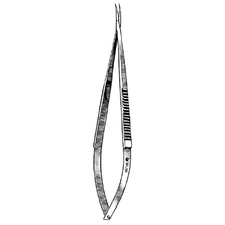 Sklar - Operating Scissors Jacobson 5-1/4 Inch Length OR Grade Stainless Steel Thumb Handle with Spring Curved Sharp Tip / Sharp Tip - 98-1052